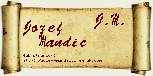 Jožef Mandić vizit kartica